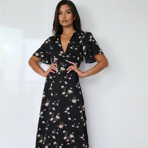 Lulus Floral Wrap Dress